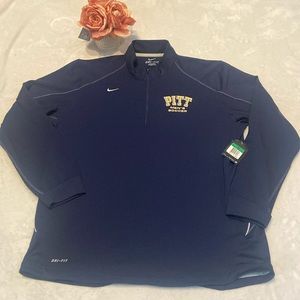 NIKE DRI FIT NWT PITT MEN’S SOCCER Long Sleeve 1/4 Zip Pullover
